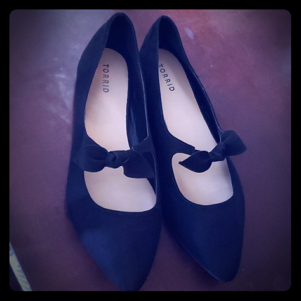 Torrid black bow flats